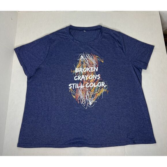 Broken Crayons Still Color Mental Shirt, Health Awareness T-Shirt, Unisex - Picture 2 of 9